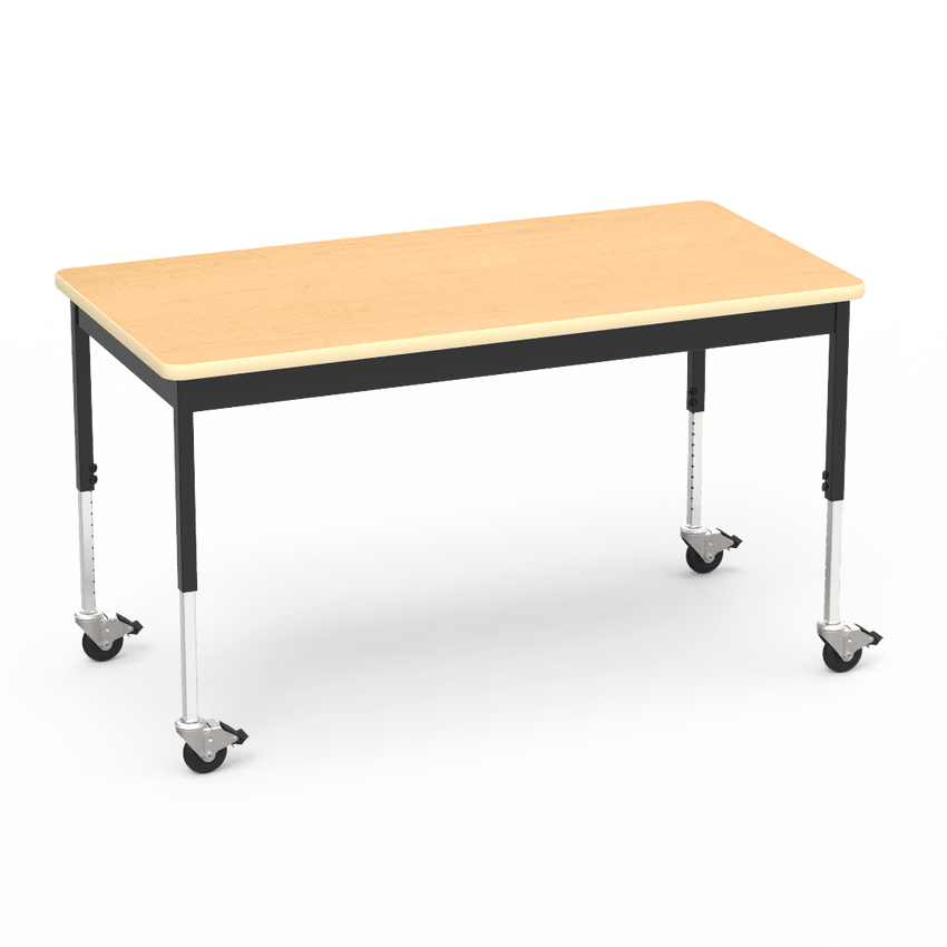 Virco 6800 Series Multi-Purpose Table w/Caster - 30"W x 60"L x 24"-34"H - SchoolOutlet