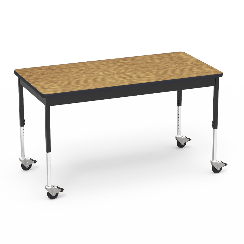 Virco 6800 Series Multi-Purpose Table w/Caster - 30"W x 60"L x 24"-34"H - SchoolOutlet