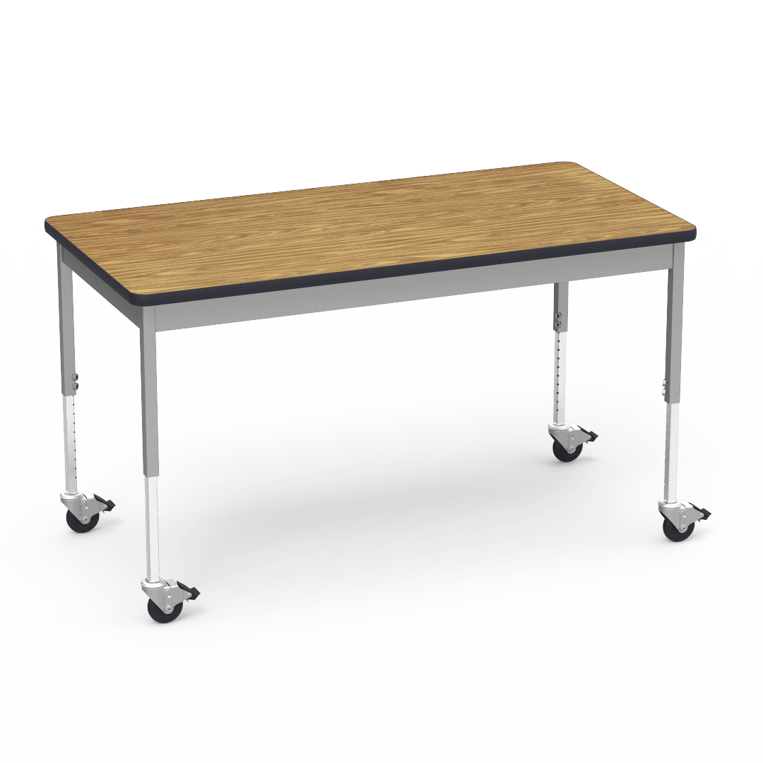 Virco 6800 Series Multi-Purpose Table w/Caster - 30"W x 60"L x 24"-34"H - SchoolOutlet