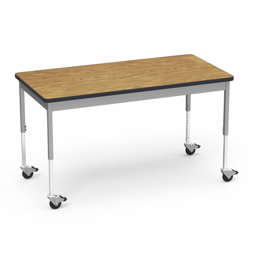 Virco 6800 Series Multi-Purpose Table w/Caster - 30"W x 60"L x 24"-34"H - SchoolOutlet