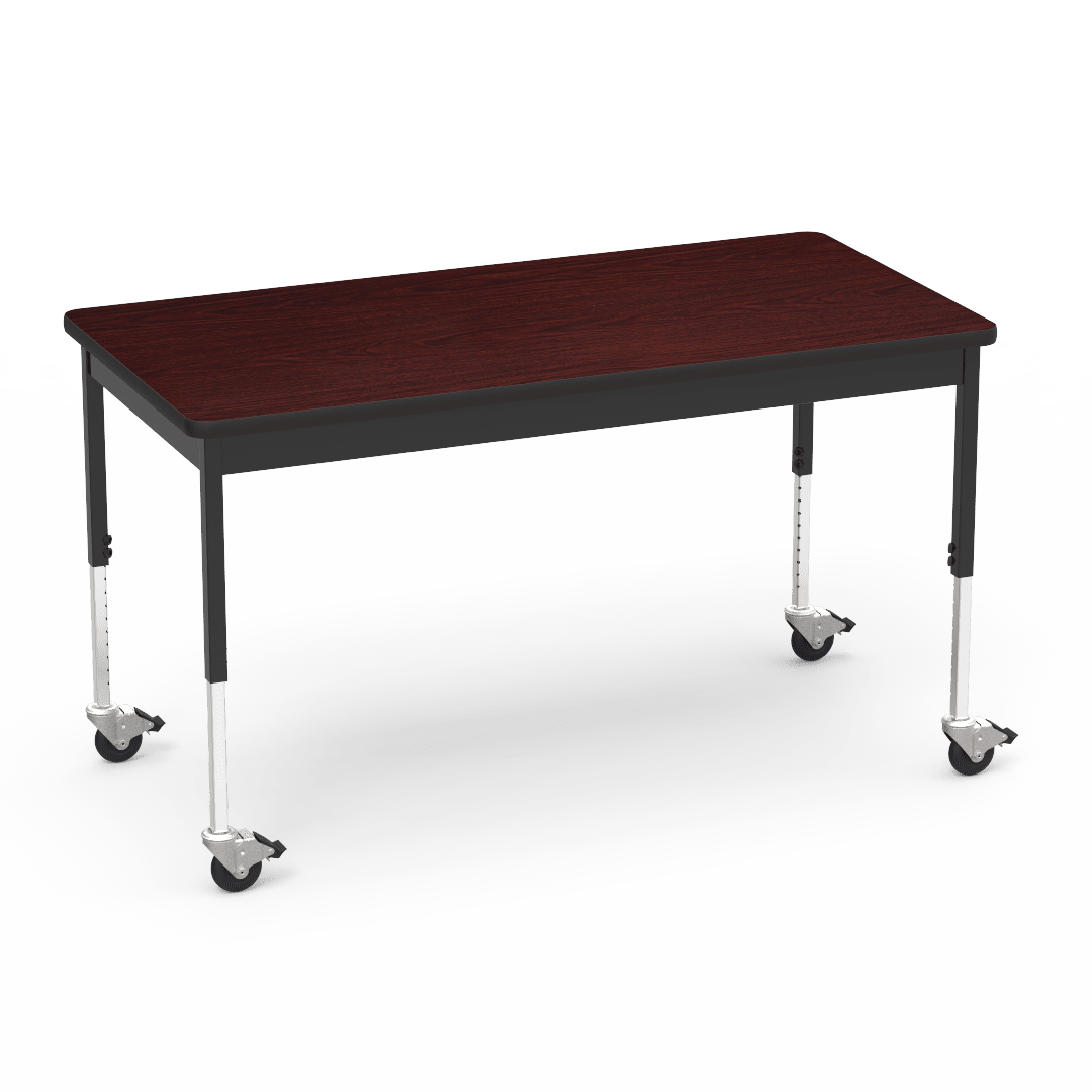 Virco 6800 Series Multi-Purpose Table w/Caster - 30"W x 60"L x 24"-34"H - SchoolOutlet