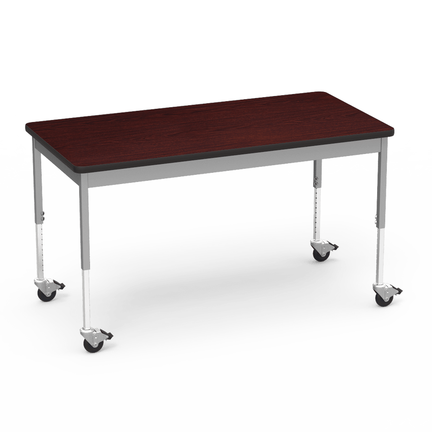 Virco 6800 Series Multi-Purpose Table w/Caster - 30"W x 60"L x 24"-34"H - SchoolOutlet