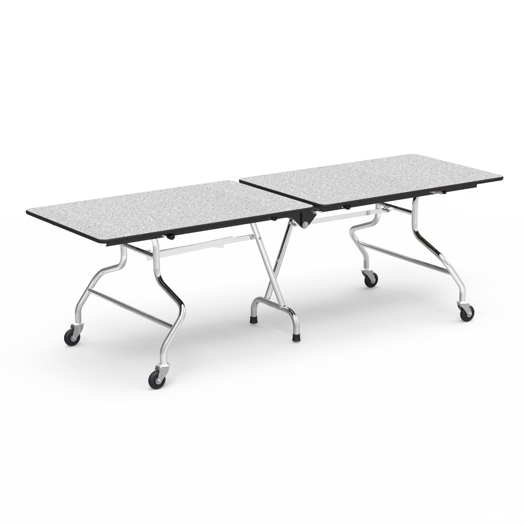 Virco MT3096 - Mobile Folding Cafeteria Table - T - mold Edge - 30"W x 8'L (Virco MT3096) - SchoolOutlet
