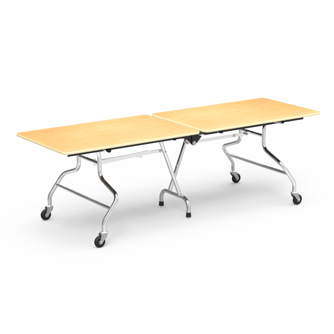 Virco MT3096AE - Mobile Folding Cafeteria Table - Sure Edge - 30"W x 8'L (Virco MT3096AE) - SchoolOutlet