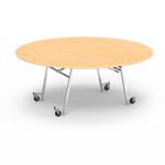 Virco MT72RAE - Round Mobile Folding Cafeteria Table - Sure Edge - 72