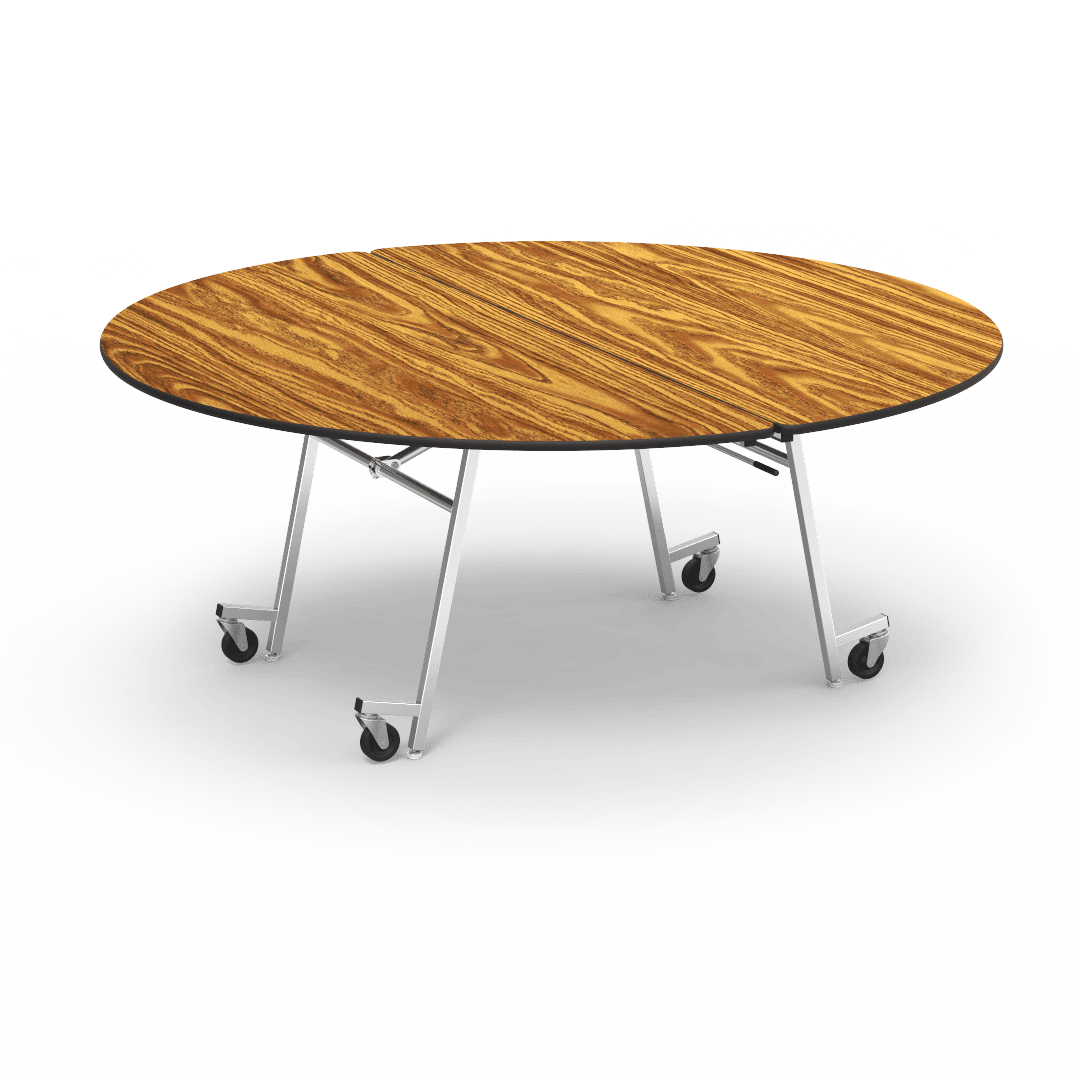 Virco MT72RAE - Round Mobile Folding Cafeteria Table - Sure Edge - 72" Dia (Virco MT72RAE) - SchoolOutlet