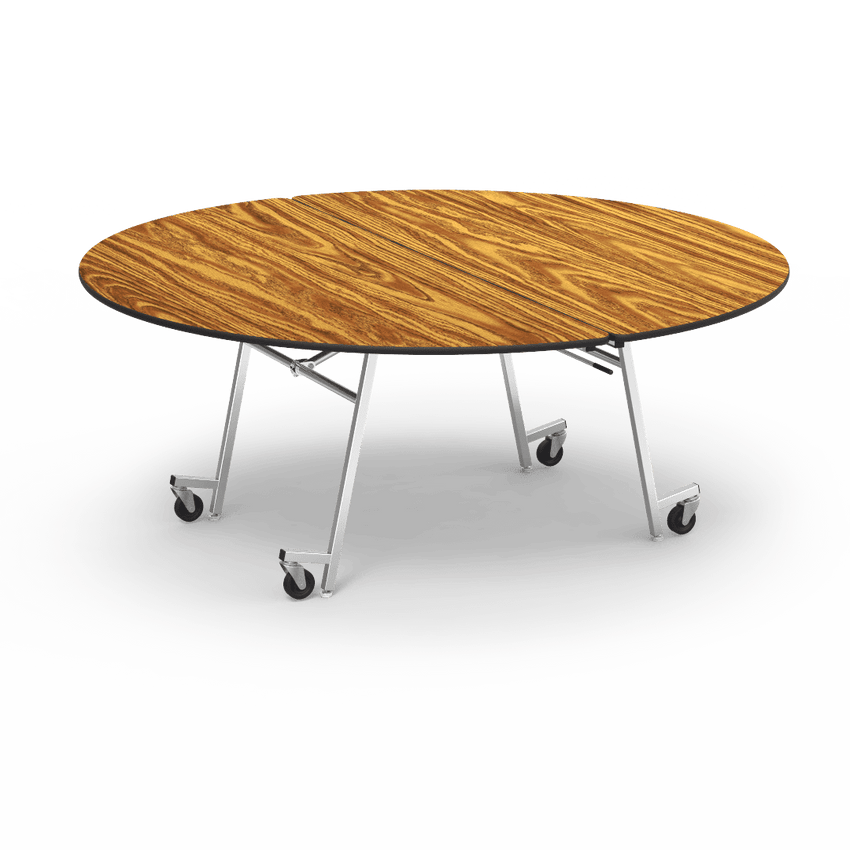 Virco MT72RAE - Round Mobile Folding Cafeteria Table - Sure Edge - 72" Dia (Virco MT72RAE) - SchoolOutlet