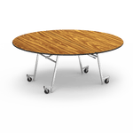 Virco MT72RAE - Round Mobile Folding Cafeteria Table - Sure Edge - 72