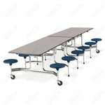 Virco MTS19311012WAE - ADA Compliant Rectangle Mobile Stool Cafeteria Table - Sure Edge - 19