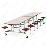 Virco MTS19311212W - ADA Compliant Rectangle Mobile Stool Cafeteria Table - T - mold Edge - 19
