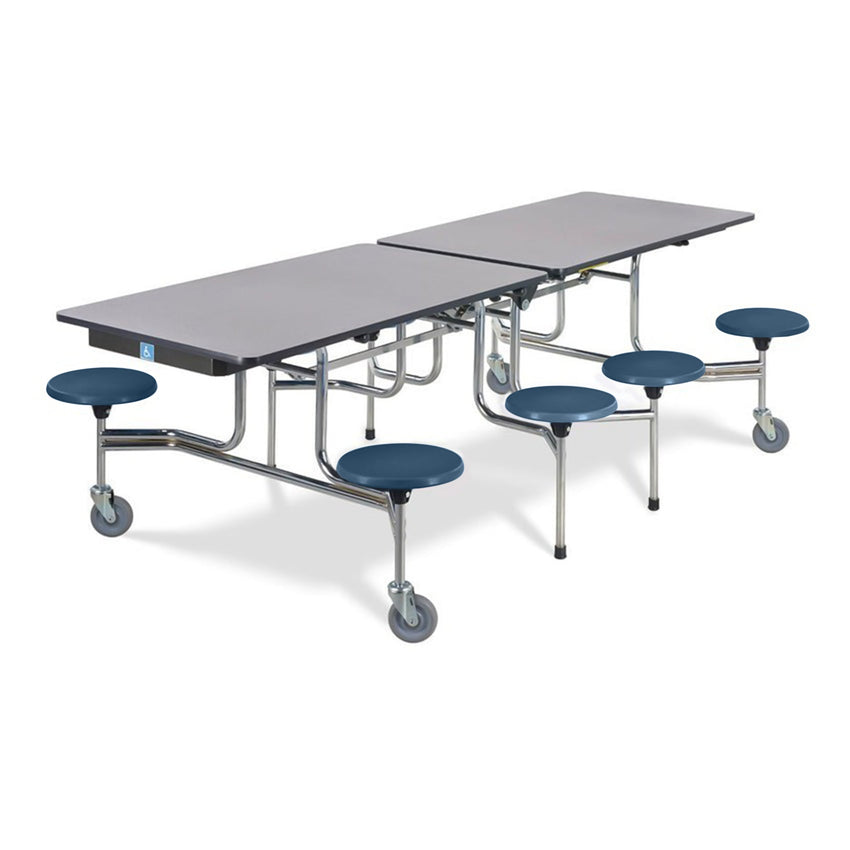 Ada Recangular Table Virco Rectangle Cafeteria Table with Attached Stools - ADA Compliant ...