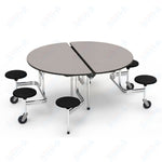 Virco MTSO193156W - ADA Compliant Oval Mobile Stool Cafeteria Table - T - mold Edge - 19