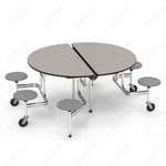 Virco MTSO193156W - ADA Compliant Oval Mobile Stool Cafeteria Table - T - mold Edge - 19