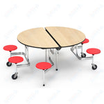 Virco MTSO193156W - ADA Compliant Oval Mobile Stool Cafeteria Table - T - mold Edge - 19