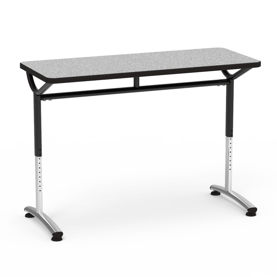 Virco TEXT Series Training Study Computer Desk Table 48"W x 20"D x 26"-34"H (TABLE-TE20488YADJ) - SchoolOutlet