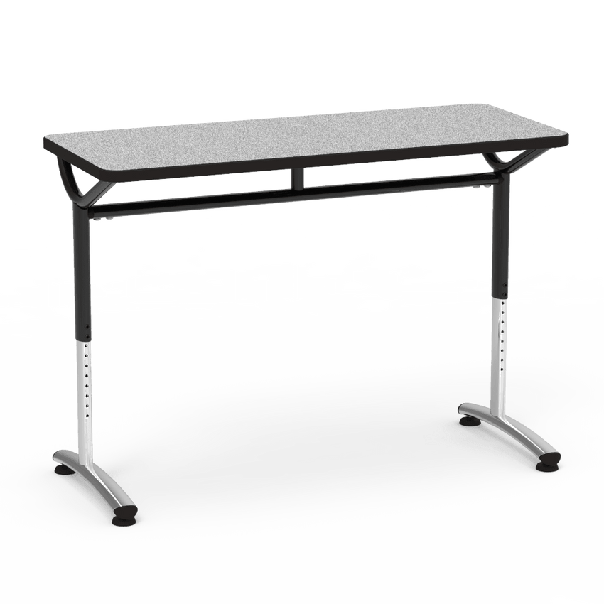 Virco TEXT Series Training Study Computer Desk Table 48"W x 20"D x 26"-34"H (TABLE-TE20488YADJ) - SchoolOutlet