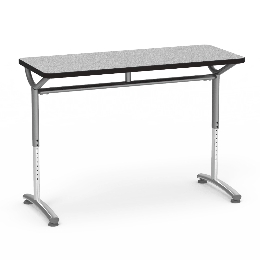 Virco TEXT Series Training Study Computer Desk Table 48"W x 20"D x 26"-34"H (TABLE-TE20488YADJ) - SchoolOutlet