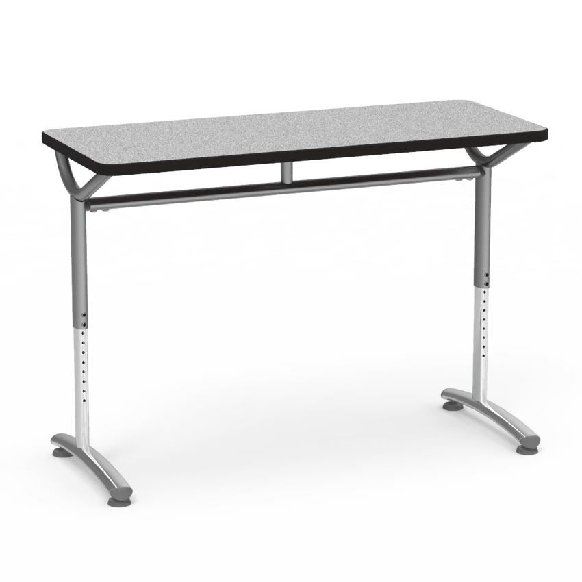 Virco TEXT Series Training Study Computer Desk Table 48"W x 20"D x 26"-34"H (TABLE-TE20488YADJ) - SchoolOutlet