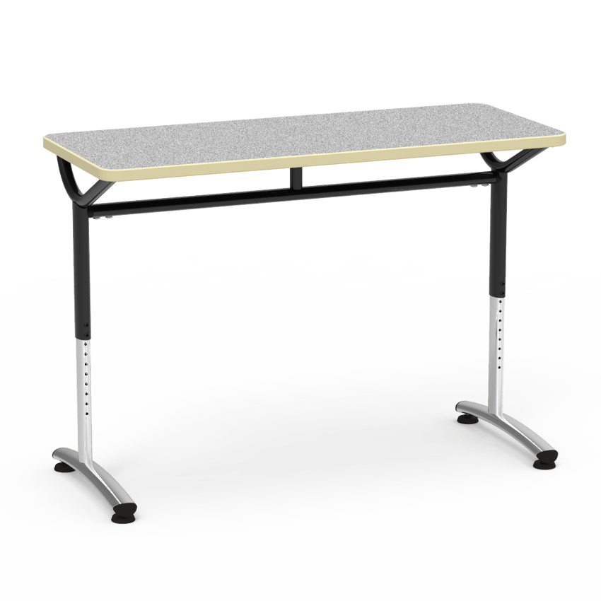 Virco TEXT Series Training Study Computer Desk Table 48"W x 20"D x 26"-34"H (TABLE-TE20488YADJ) - SchoolOutlet