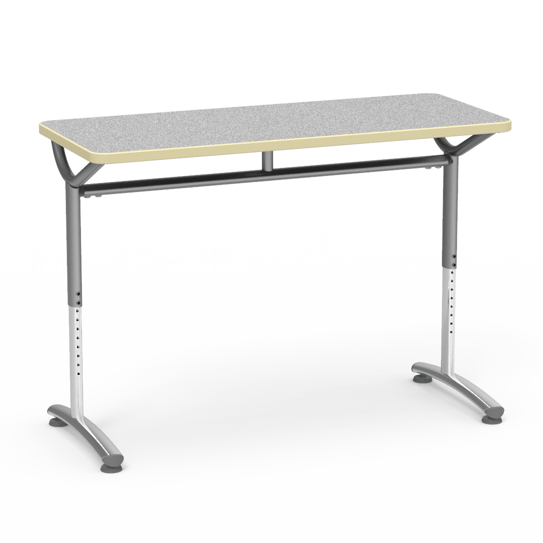 Virco TEXT Series Training Study Computer Desk Table 48"W x 20"D x 26"-34"H (TABLE-TE20488YADJ) - SchoolOutlet
