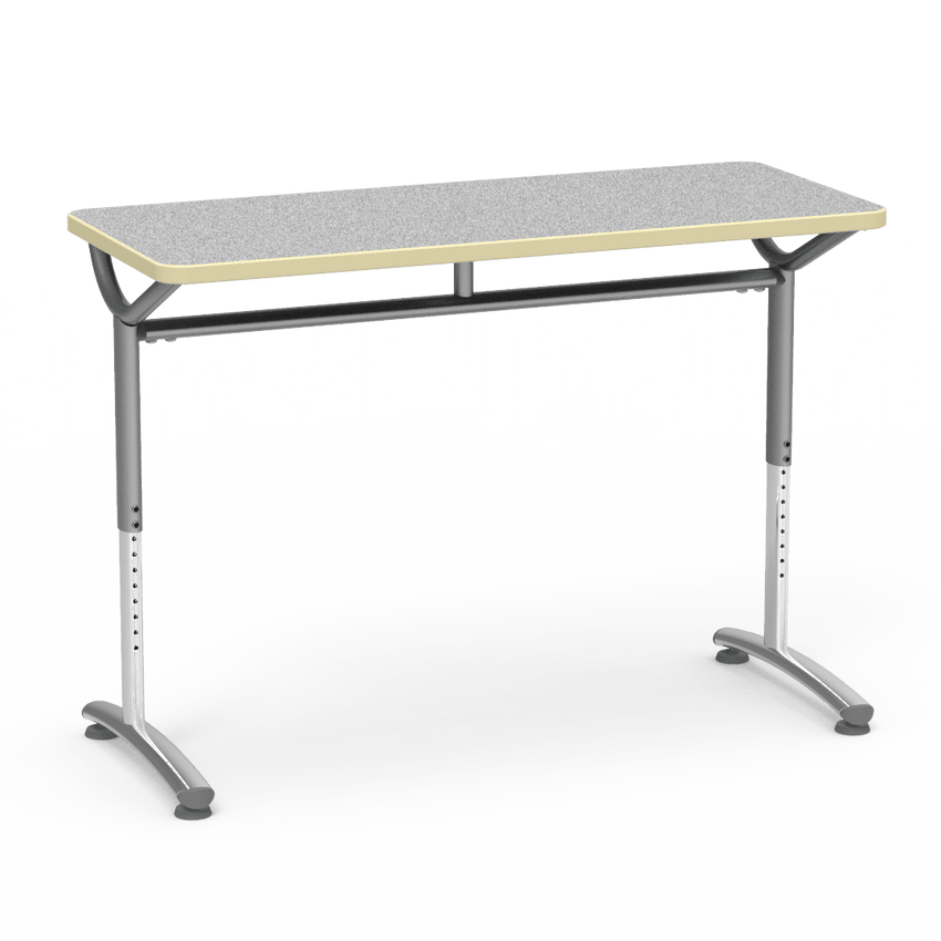 Virco TEXT Series Training Study Computer Desk Table 48"W x 20"D x 26"-34"H (TABLE-TE20488YADJ) - SchoolOutlet