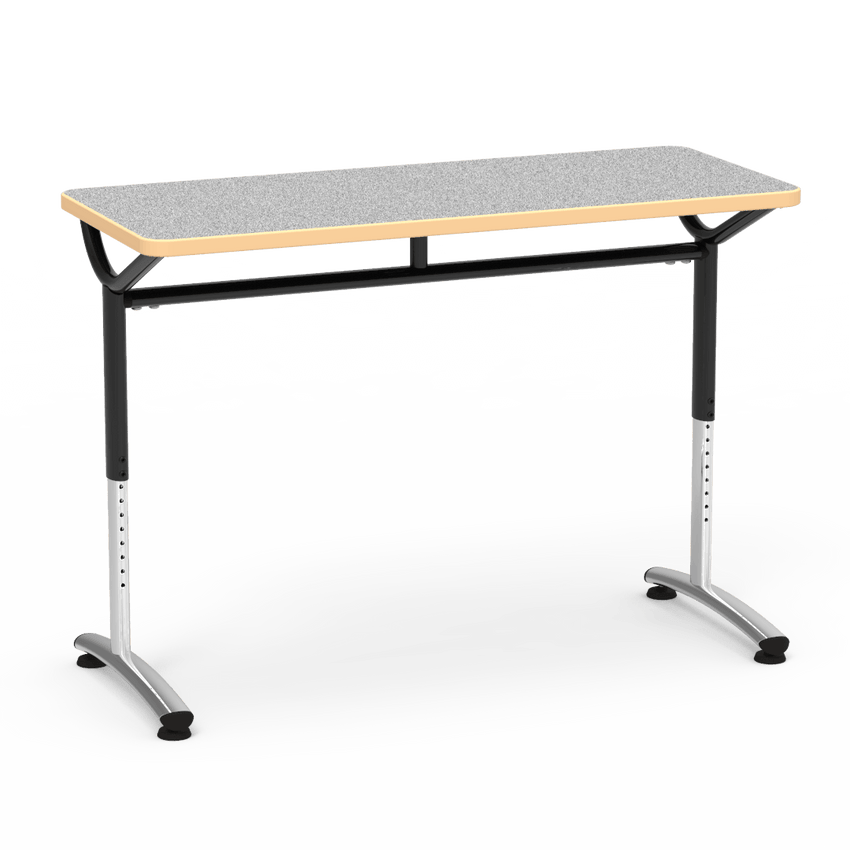 Virco TEXT Series Training Study Computer Desk Table 48"W x 20"D x 26"-34"H (TABLE-TE20488YADJ) - SchoolOutlet