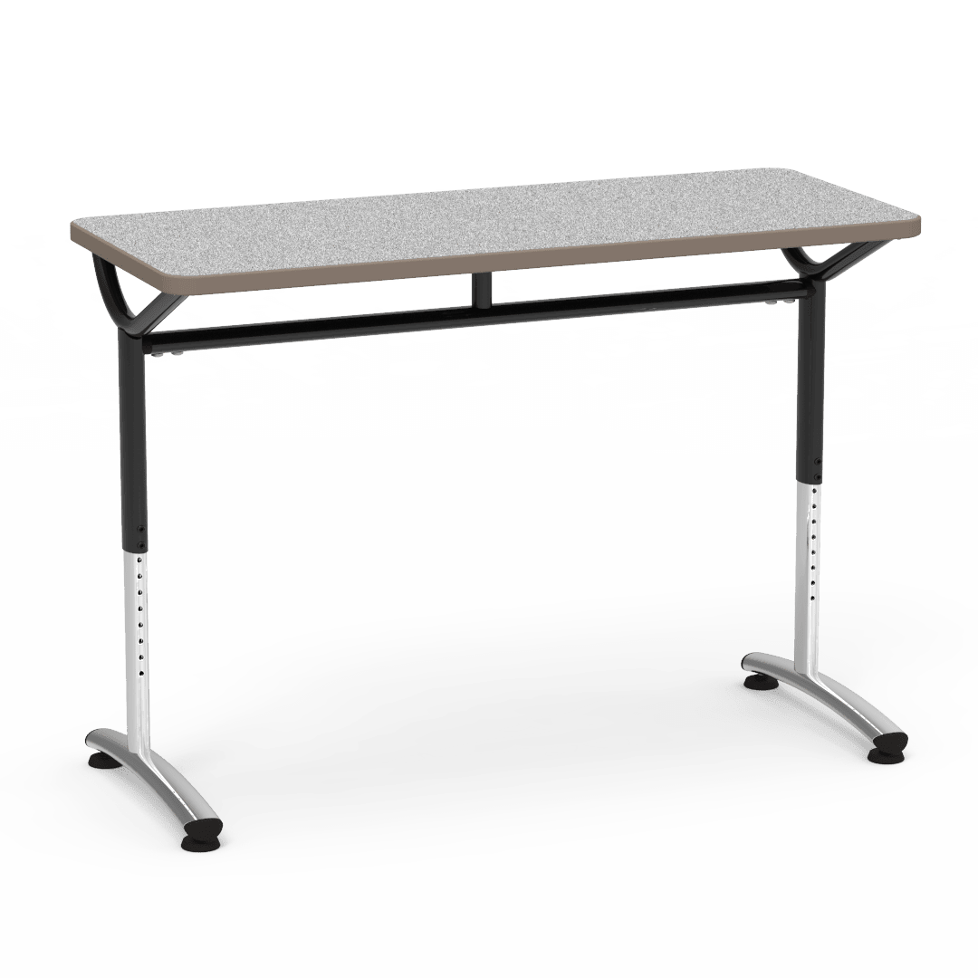 Virco TEXT Series Training Study Computer Desk Table 48"W x 20"D x 26"-34"H (TABLE-TE20488YADJ) - SchoolOutlet