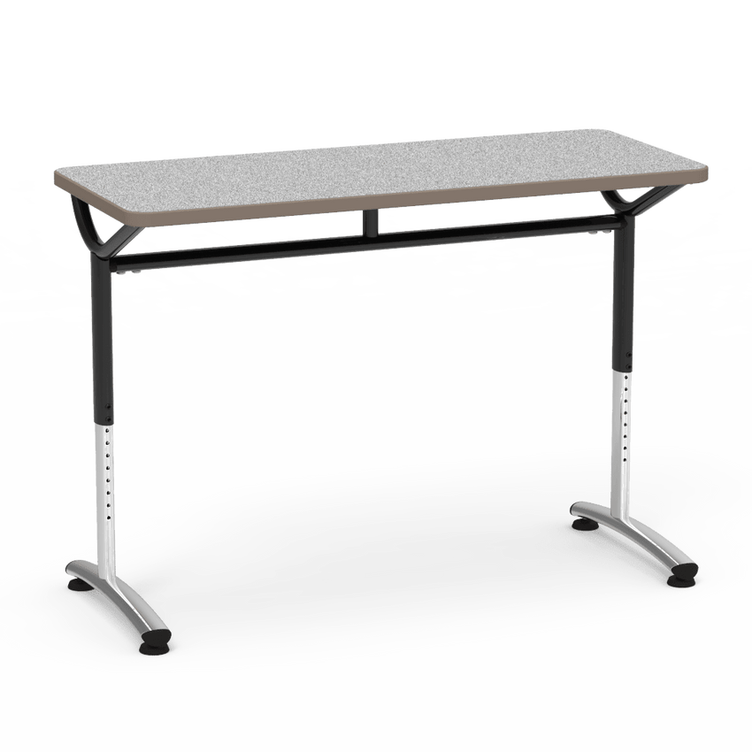 Virco TEXT Series Training Study Computer Desk Table 48"W x 20"D x 26"-34"H (TABLE-TE20488YADJ) - SchoolOutlet