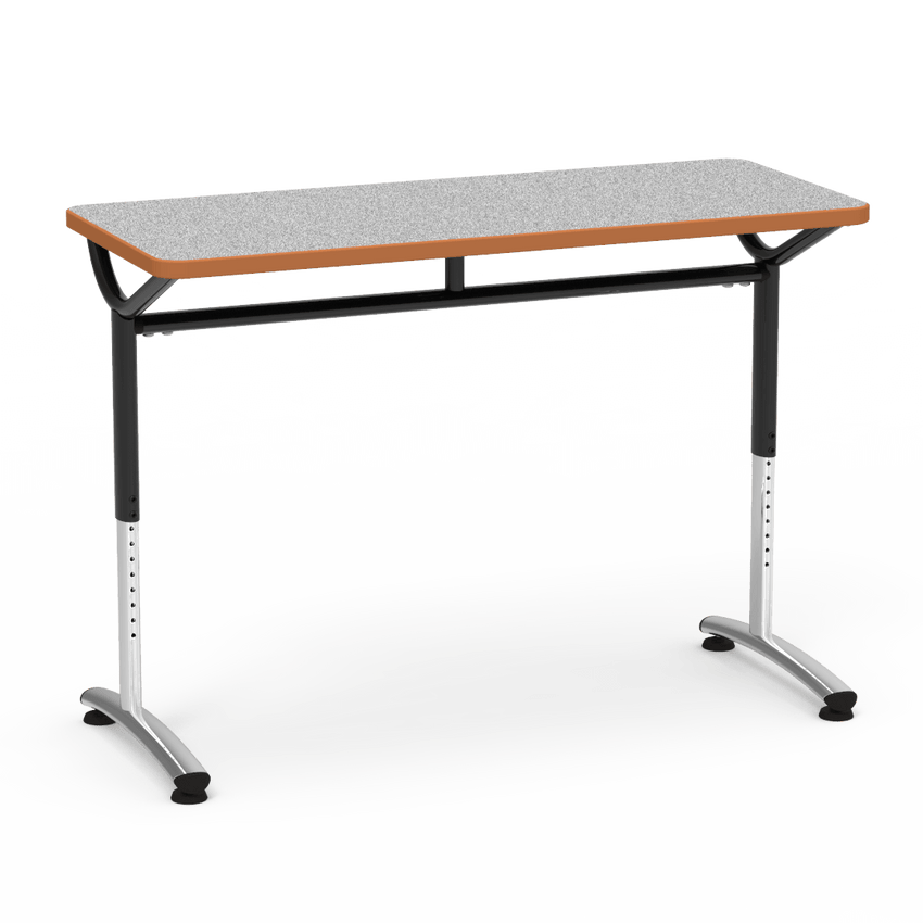 Virco TEXT Series Training Study Computer Desk Table 48"W x 20"D x 26"-34"H (TABLE-TE20488YADJ) - SchoolOutlet