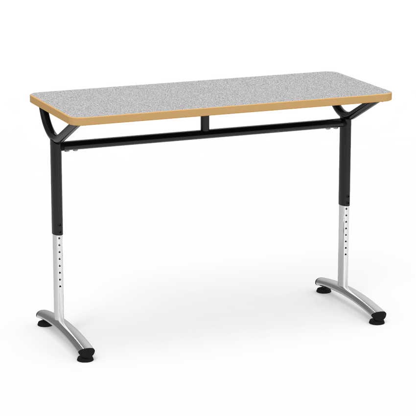 Virco TEXT Series Training Study Computer Desk Table 48"W x 20"D x 26"-34"H (TABLE-TE20488YADJ) - SchoolOutlet