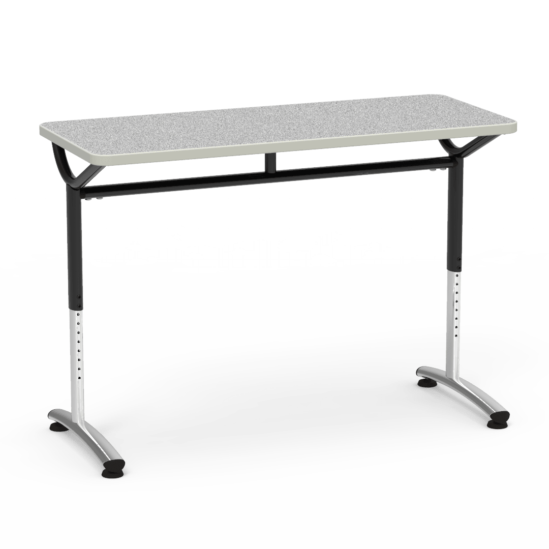 Virco TEXT Series Training Study Computer Desk Table 48"W x 20"D x 26"-34"H (TABLE-TE20488YADJ) - SchoolOutlet
