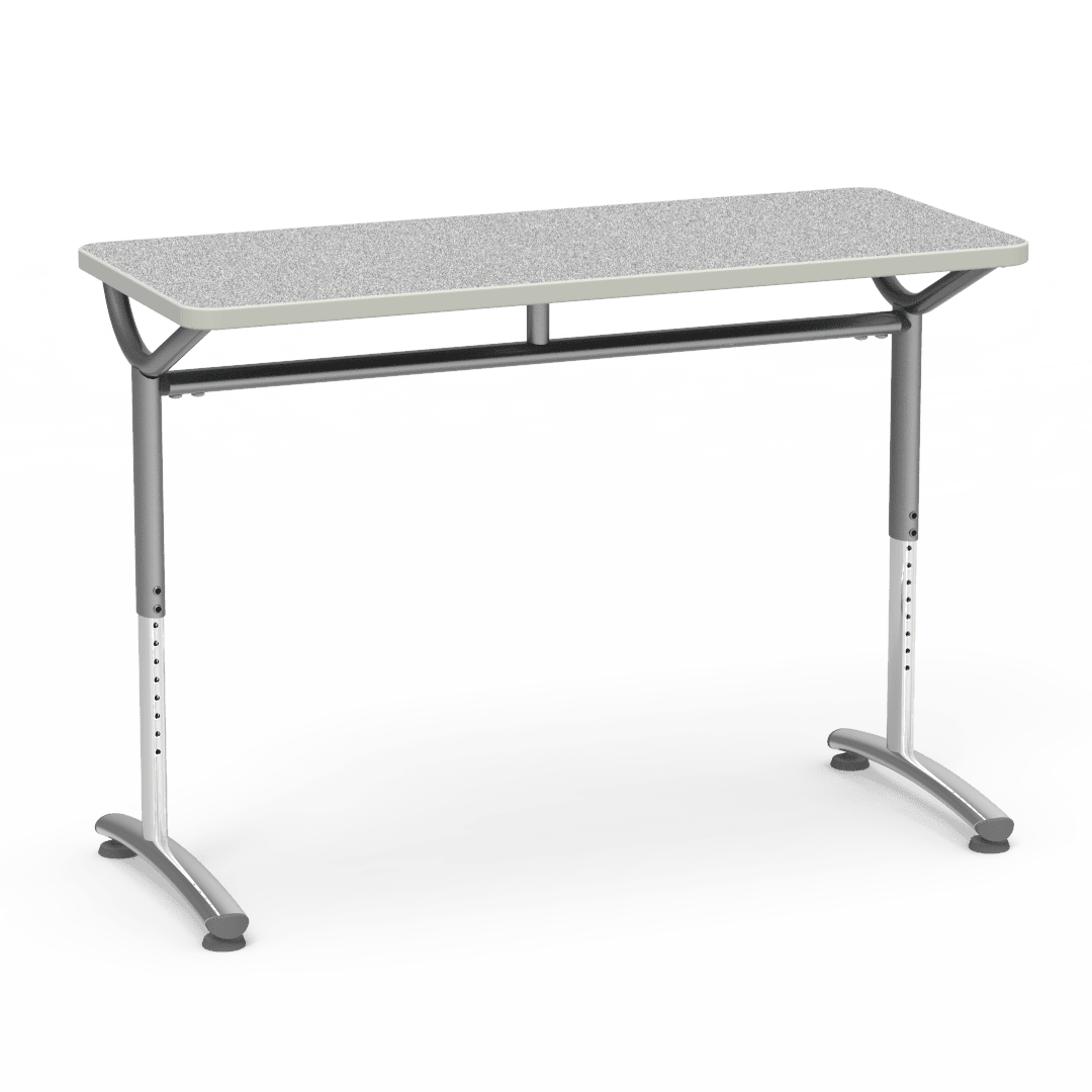 Virco TEXT Series Training Study Computer Desk Table 48"W x 20"D x 26"-34"H (TABLE-TE20488YADJ) - SchoolOutlet