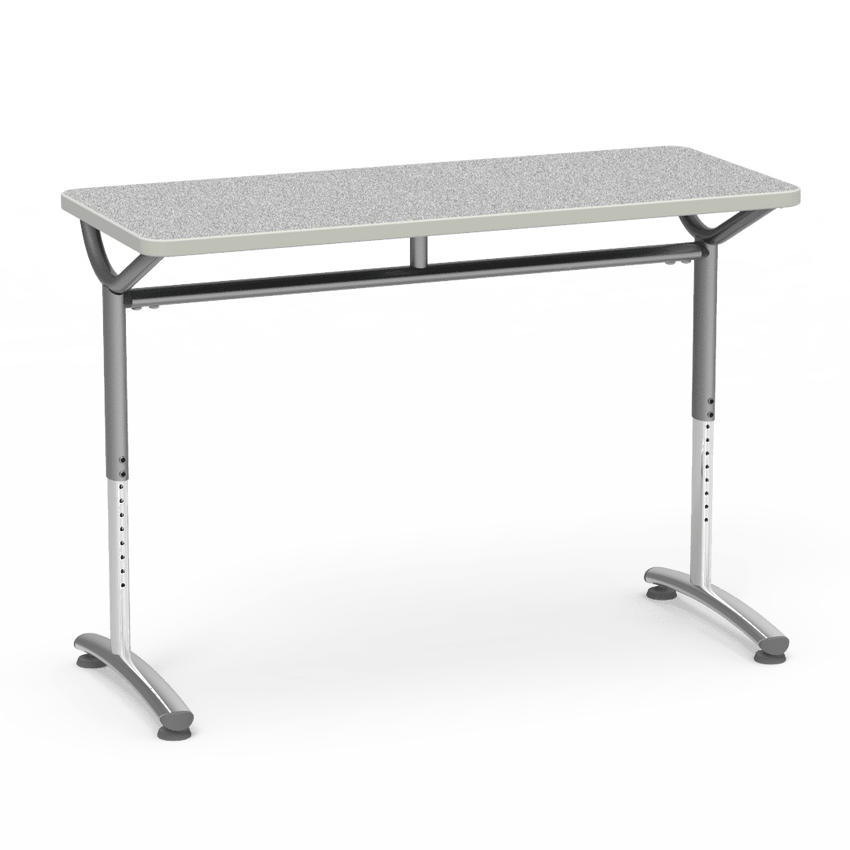 Virco TEXT Series Training Study Computer Desk Table 48"W x 20"D x 26"-34"H (TABLE-TE20488YADJ) - SchoolOutlet