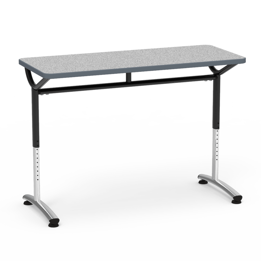 Virco TEXT Series Training Study Computer Desk Table 48"W x 20"D x 26"-34"H (TABLE-TE20488YADJ) - SchoolOutlet