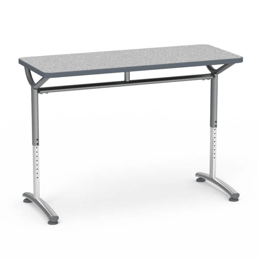 Virco TEXT Series Training Study Computer Desk Table 48"W x 20"D x 26"-34"H (TABLE-TE20488YADJ) - SchoolOutlet
