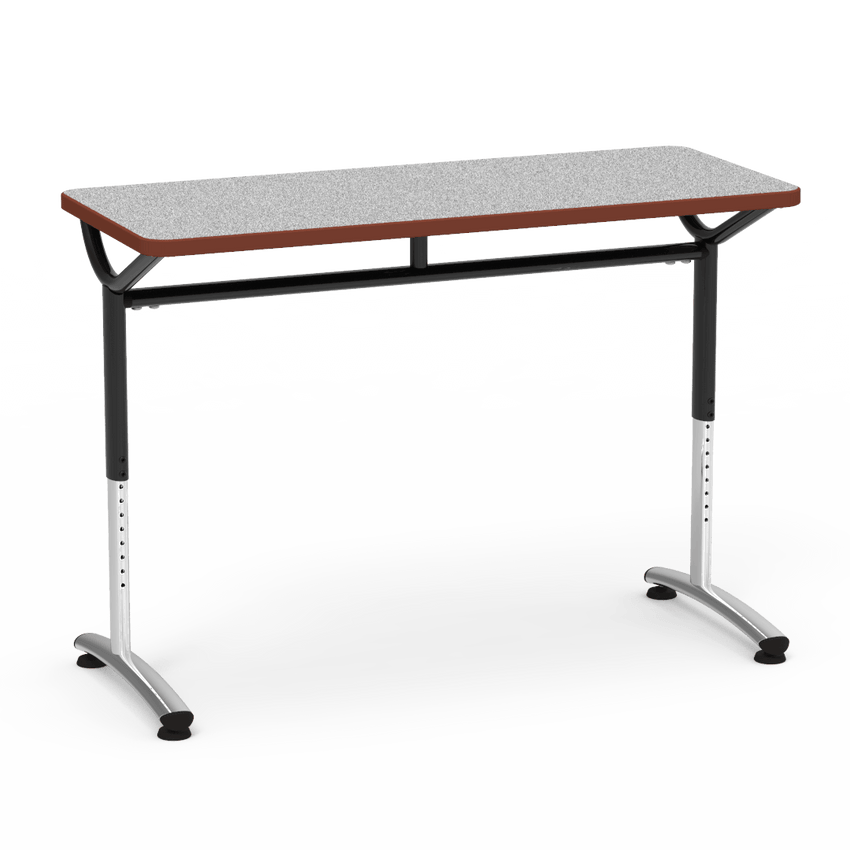 Virco TEXT Series Training Study Computer Desk Table 48"W x 20"D x 26"-34"H (TABLE-TE20488YADJ) - SchoolOutlet