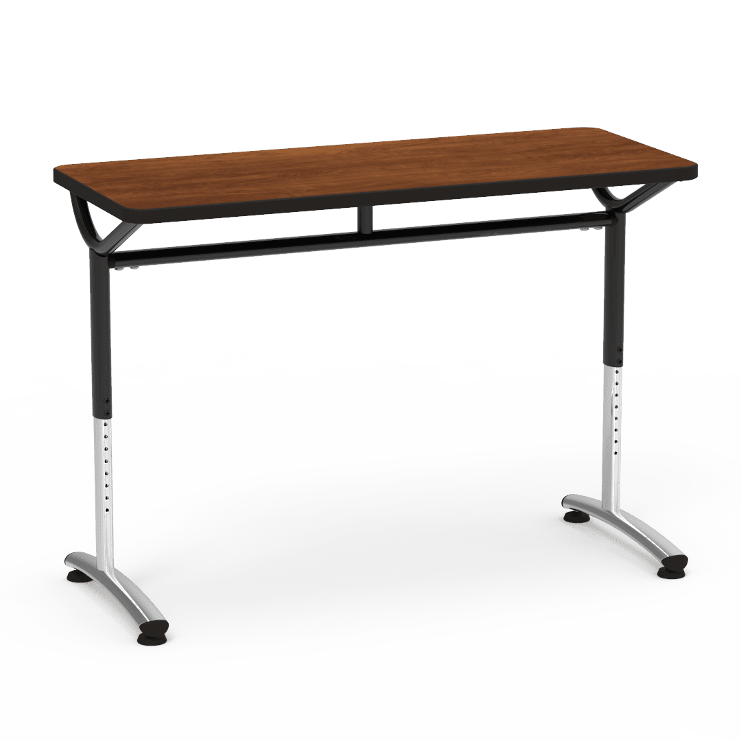 Virco TEXT Series Training Study Computer Desk Table 48"W x 20"D x 26"-34"H (TABLE-TE20488YADJ) - SchoolOutlet