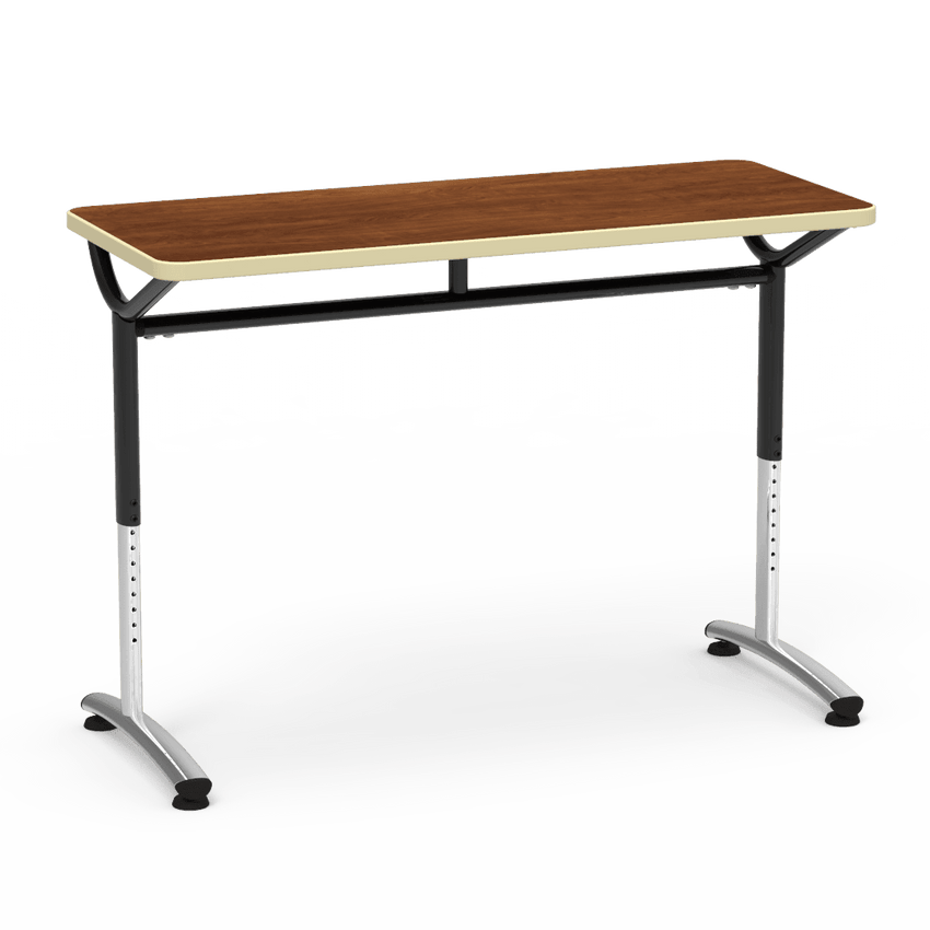 Virco TEXT Series Training Study Computer Desk Table 48"W x 20"D x 26"-34"H (TABLE-TE20488YADJ) - SchoolOutlet