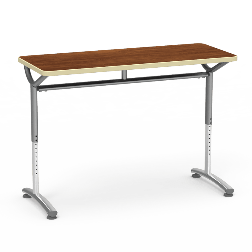 Virco TEXT Series Training Study Computer Desk Table 48"W x 20"D x 26"-34"H (TABLE-TE20488YADJ) - SchoolOutlet