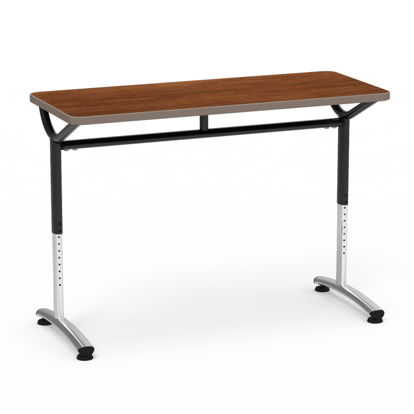 Virco TEXT Series Training Study Computer Desk Table 48"W x 20"D x 26"-34"H (TABLE-TE20488YADJ) - SchoolOutlet