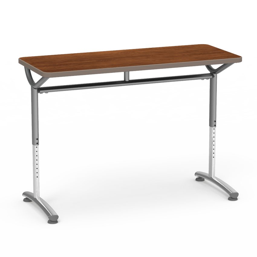 Virco TEXT Series Training Study Computer Desk Table 48"W x 20"D x 26"-34"H (TABLE-TE20488YADJ) - SchoolOutlet