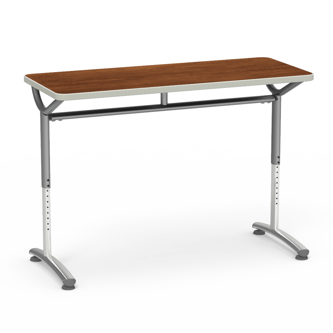 Virco TEXT Series Training Study Computer Desk Table 48"W x 20"D x 26"-34"H (TABLE-TE20488YADJ) - SchoolOutlet