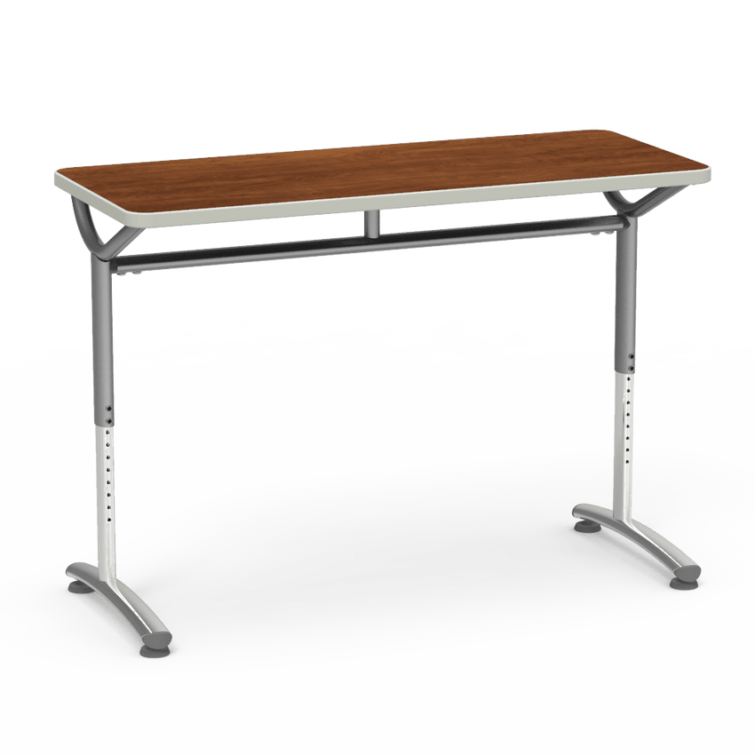Virco TEXT Series Training Study Computer Desk Table 48"W x 20"D x 26"-34"H (TABLE-TE20488YADJ) - SchoolOutlet