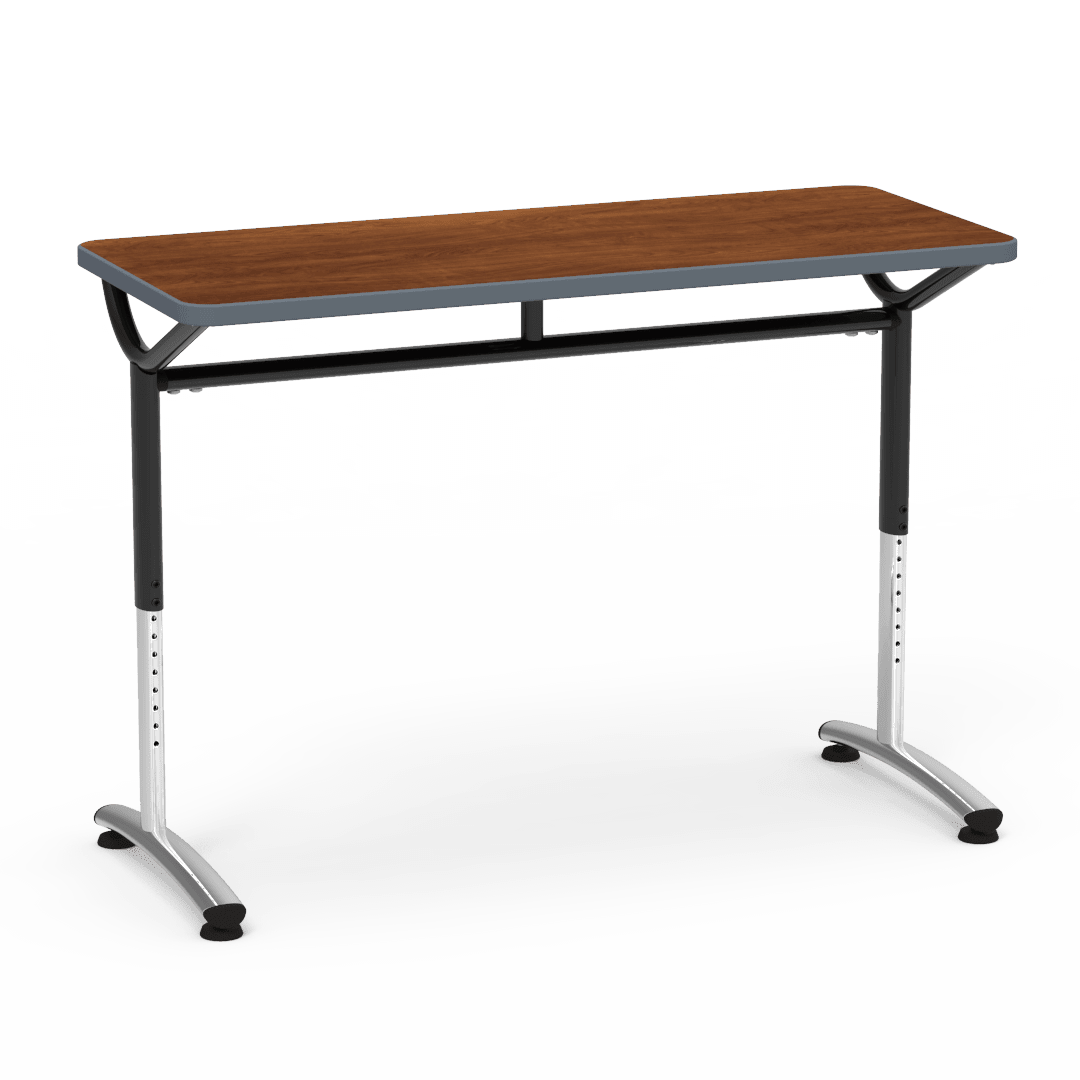 Virco TEXT Series Training Study Computer Desk Table 48"W x 20"D x 26"-34"H (TABLE-TE20488YADJ) - SchoolOutlet