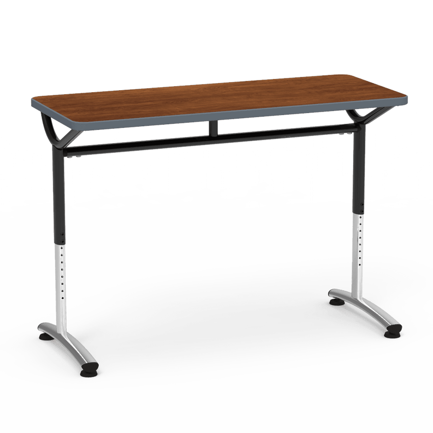 Virco TEXT Series Training Study Computer Desk Table 48"W x 20"D x 26"-34"H (TABLE-TE20488YADJ) - SchoolOutlet