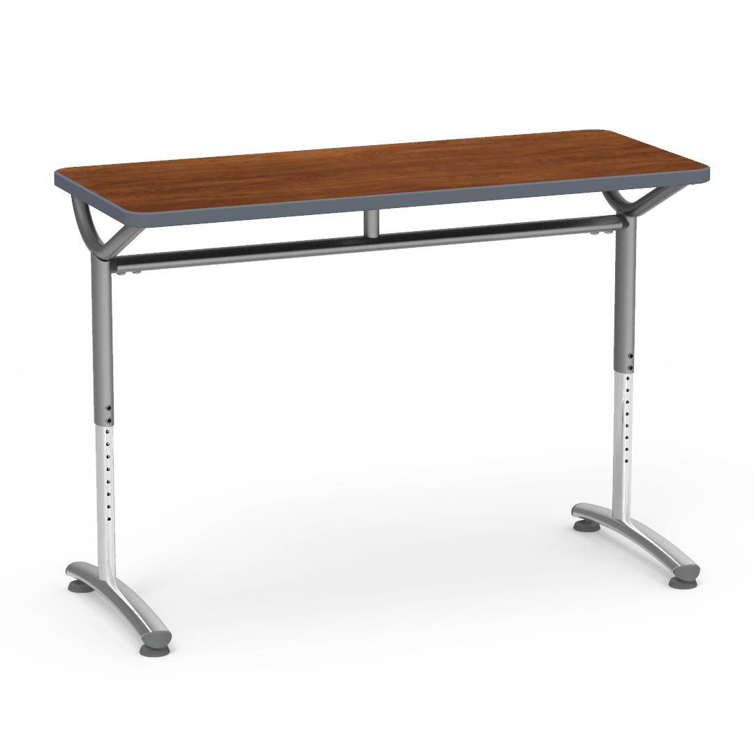 Virco TEXT Series Training Study Computer Desk Table 48"W x 20"D x 26"-34"H (TABLE-TE20488YADJ) - SchoolOutlet