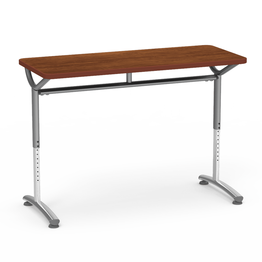 Virco TEXT Series Training Study Computer Desk Table 48"W x 20"D x 26"-34"H (TABLE-TE20488YADJ) - SchoolOutlet