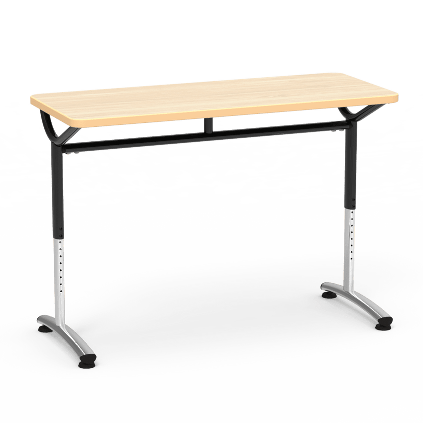 Virco TEXT Series Training Study Computer Desk Table 48"W x 20"D x 26"-34"H (TABLE-TE20488YADJ) - SchoolOutlet