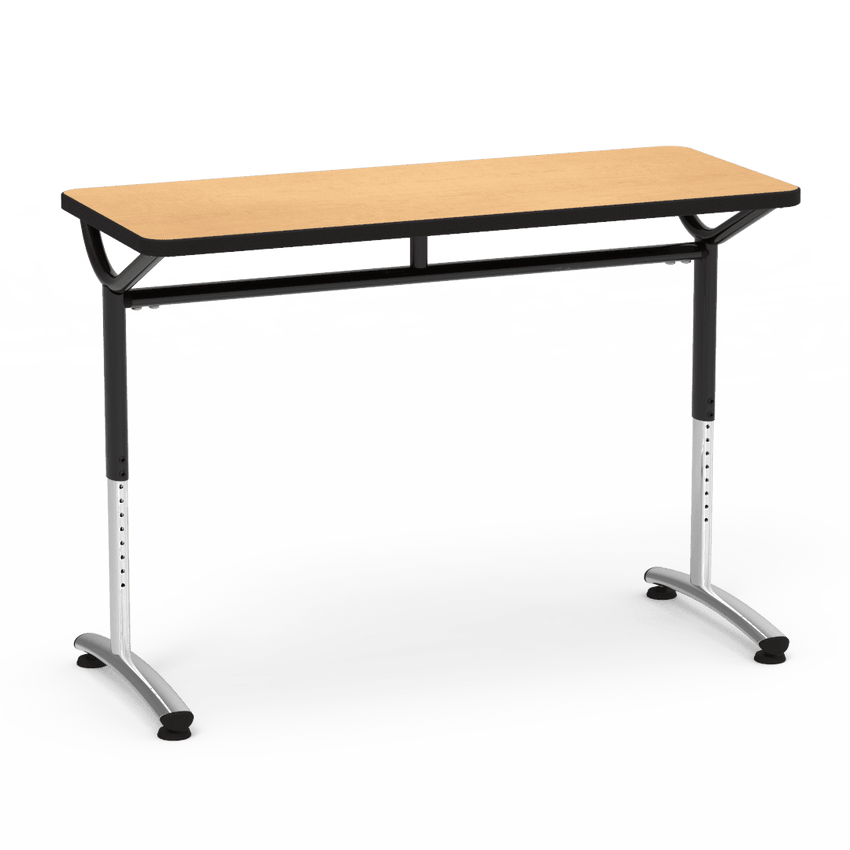 Virco TEXT Series Training Study Computer Desk Table 48"W x 20"D x 26"-34"H (TABLE-TE20488YADJ) - SchoolOutlet