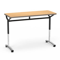 Virco TEXT Series Training Study Computer Desk Table 48"W x 20"D x 26"-34"H (TABLE-TE20488YADJ)